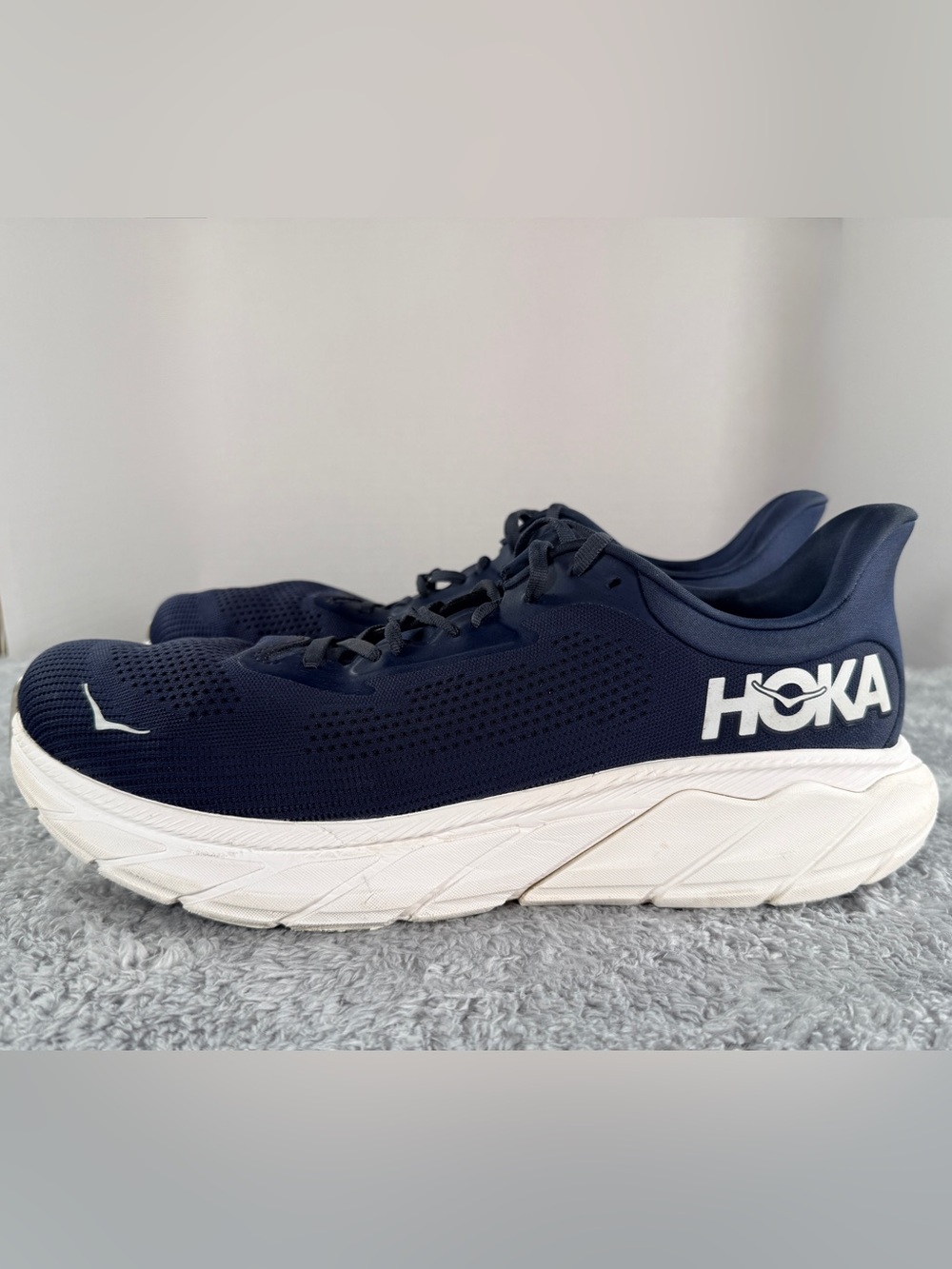 Hoka Arahi 7 Men’s Running Shoes Blue/White Size 13 2E